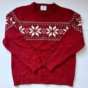 Old Navy Deep Red Crewneck Holiday Sweater | Size XL